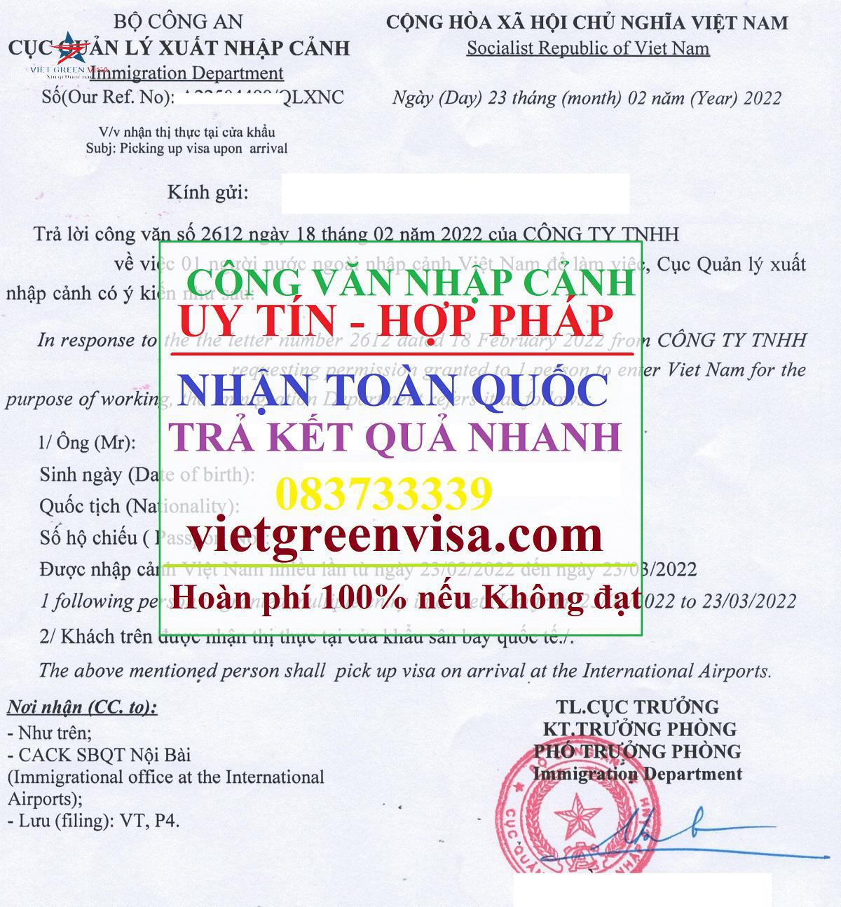 Công văn nhập cảnh Việt Nam cho người Lào, Xin công văn nhập cảnh Việt Nam cho quốc tịch Lào, Công văn nhập cảnh cho người Lào, Dịch vụ công văn nhập cảnh cho người Lào