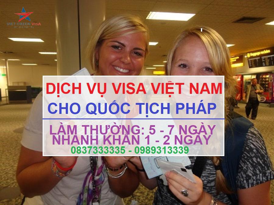 Xin visa Việt Nam cho người Pháp, Viet Green Visa, Visa Việt Nam